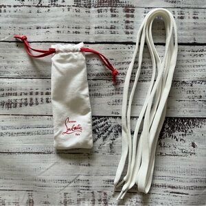 Christian Louboutin replacement shoe laces white in dust bag NEW